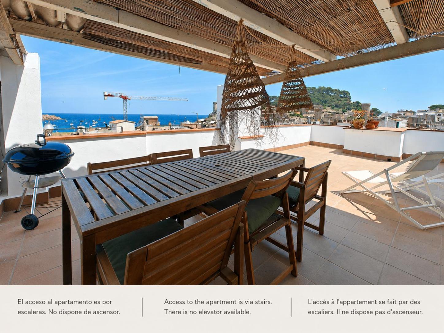 Apartment mit 2 Schlafzimmern, Terrasse und Meerblick